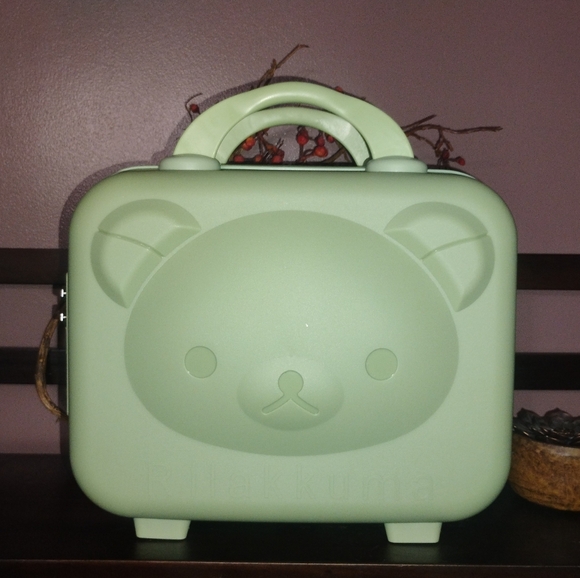 Rilakkuma Hard Shell Small Carry-On Travel Case in Sage Green NEW - Picture 2 of 16